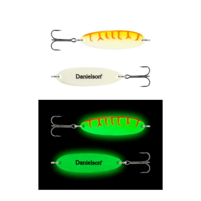 Load image into Gallery viewer, DANIELSON CASTING SPOONS 1-2oz / Orange Worm Danielson Renegade Night Fight Super Glow Spoons
