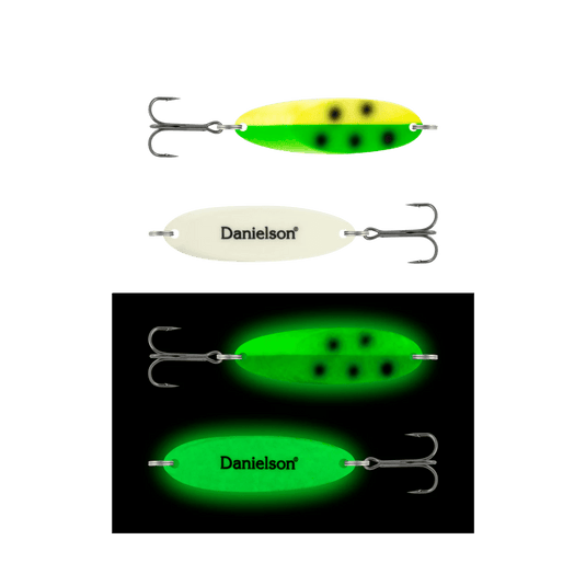 DANIELSON CASTING SPOONS 1-2oz / South Paw Danielson Renegade Night Fight Super Glow Spoons