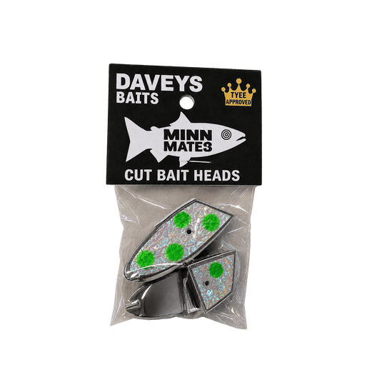 DEEP RIG TACKLE BAIT/MEAT HEADS Crazy Fish Chrome Daveys Baits Mini Bait Heads