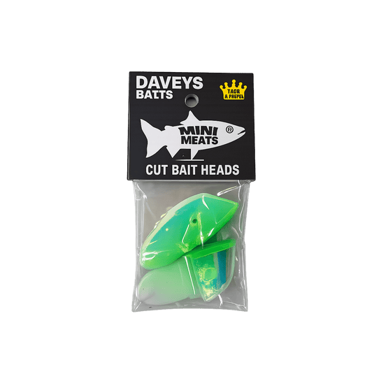 DEEP RIG TACKLE BAIT/MEAT HEADS Green Slushy Daveys Baits Mini Bait Heads