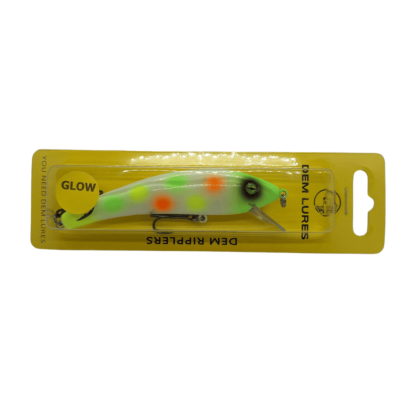 Load image into Gallery viewer, DEM LURES TROLLING BODYBAITS Grn Wndrbrd Glow Dem Lures Dem Ripplers

