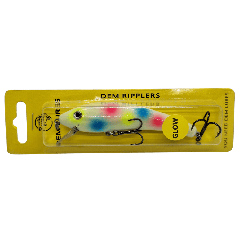 Load image into Gallery viewer, DEM LURES TROLLING BODYBAITS Wonderbread Glow Dem Lures Dem Ripplers
