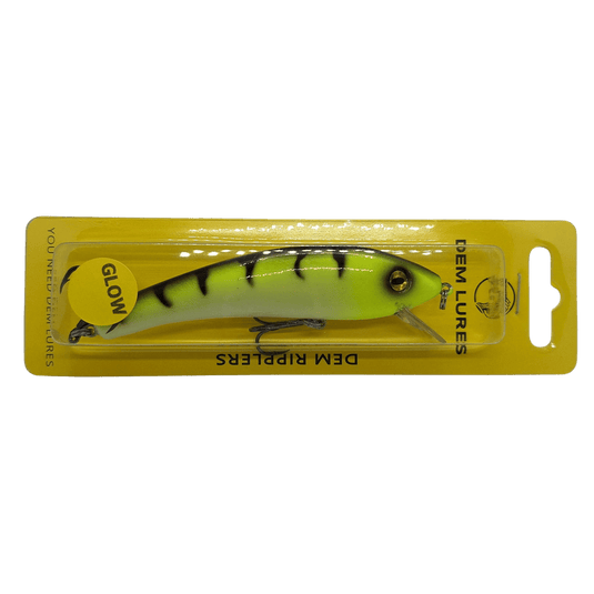 DEM LURES TROLLING BODYBAITS Yellow Bk Glow Dem Lures Dem Ripplers