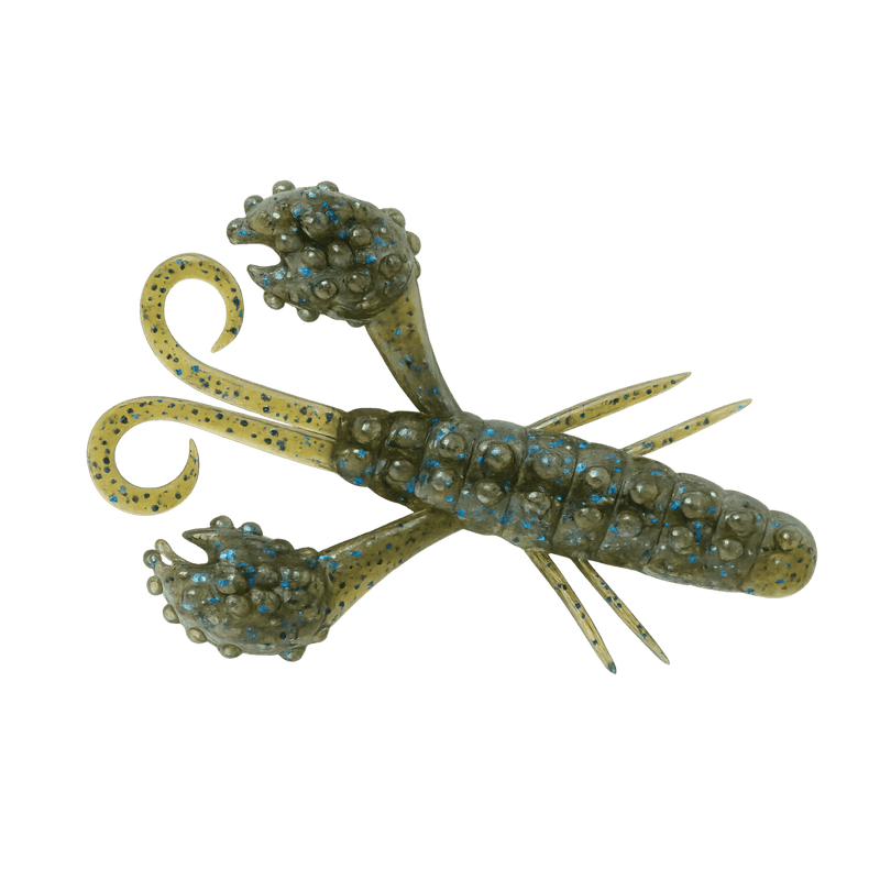 Load image into Gallery viewer, DEPS CRAWS/CREATURE 3.5" / Green Pumpkin Blue Flake Deps Beckon Craw
