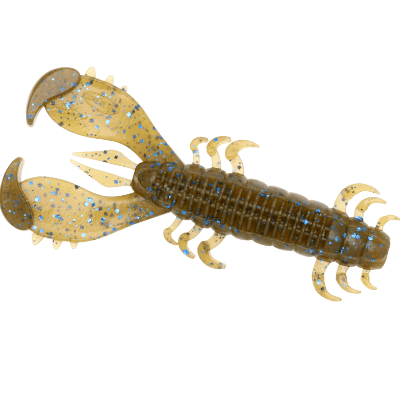 Load image into Gallery viewer, DEPS CRAWS/CREATURE 3.6" / Green Pumpkin/Blue Flake Deps Ms Craw

