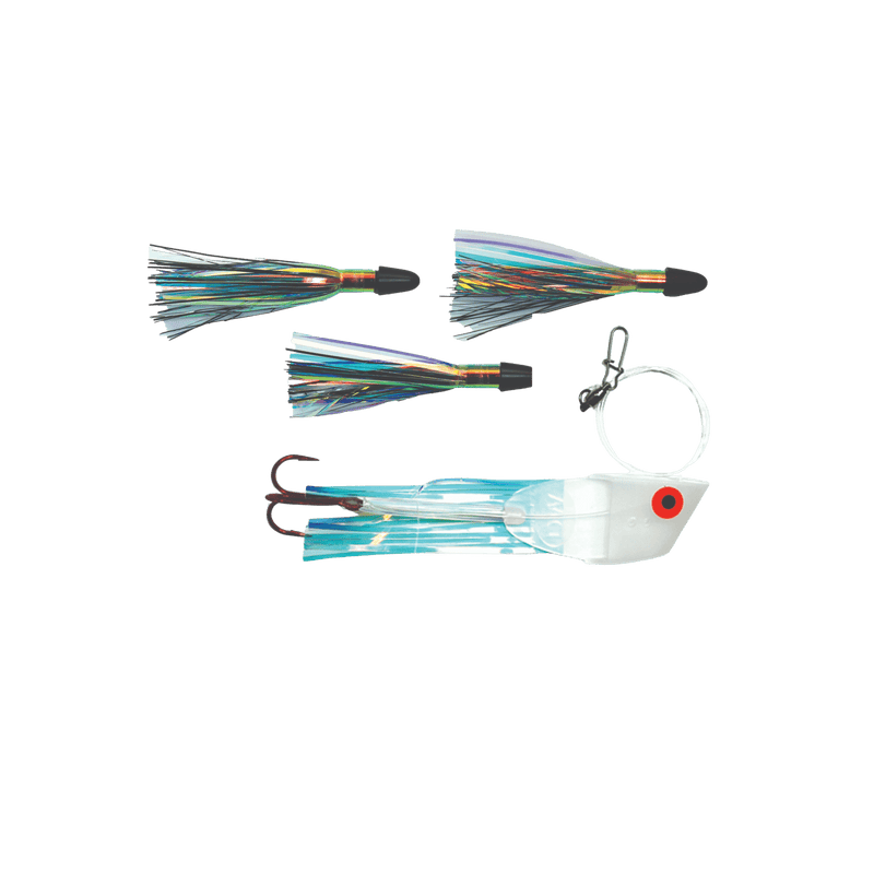 Load image into Gallery viewer, DREAMWEAVER BAIT/MEAT HEADS UV Black Gasoline Dreamweaver Meat Rigs
