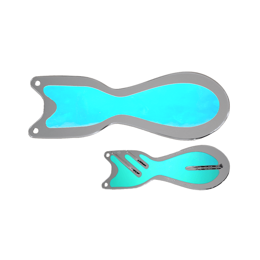DREAMWEAVER FLASHERS Chrome/Whiteback UV Dreamweaver Spin Doctor 8"
