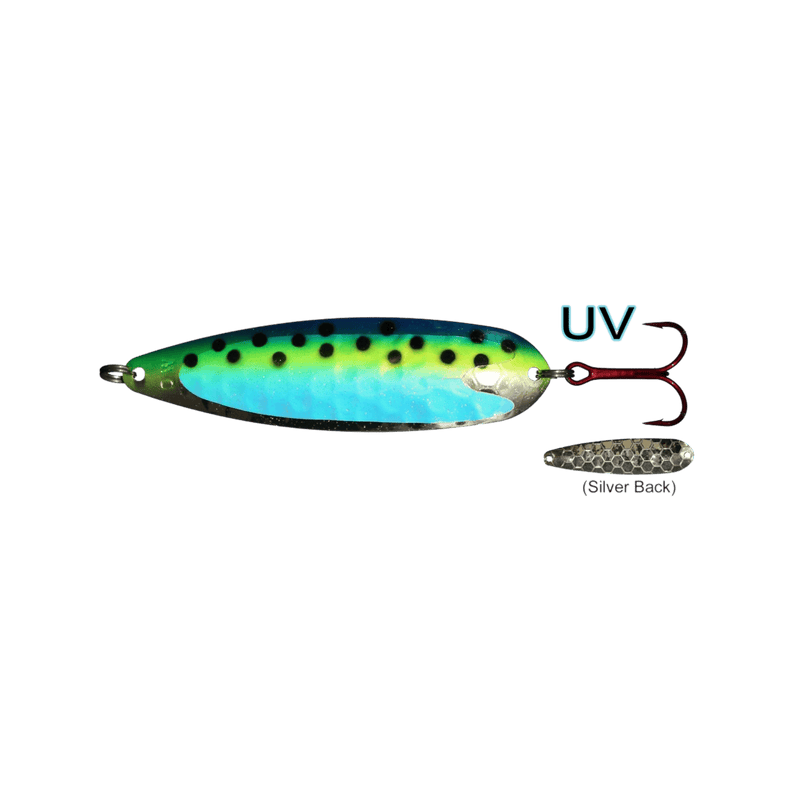 Load image into Gallery viewer, DREAMWEAVER TROLLING SPOONS Blue Leopard Dreamweaver Magnum Spoon
