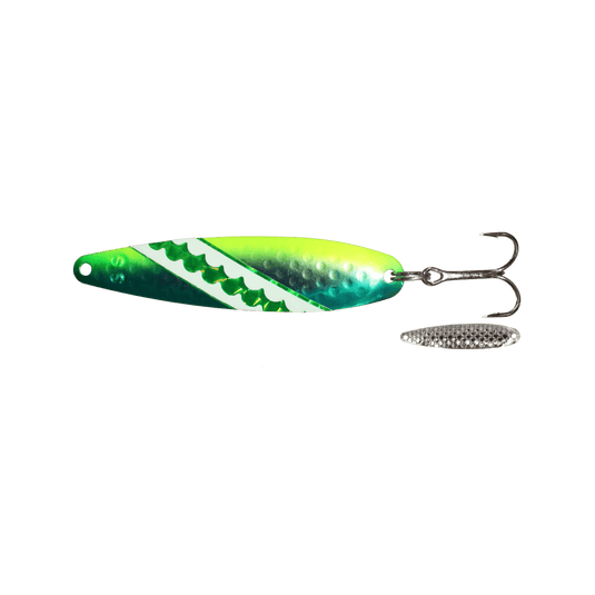 DREAMWEAVER TROLLING SPOONS Green Dolphin Glow Dreamweaver Super Slim Spoon 3.75"