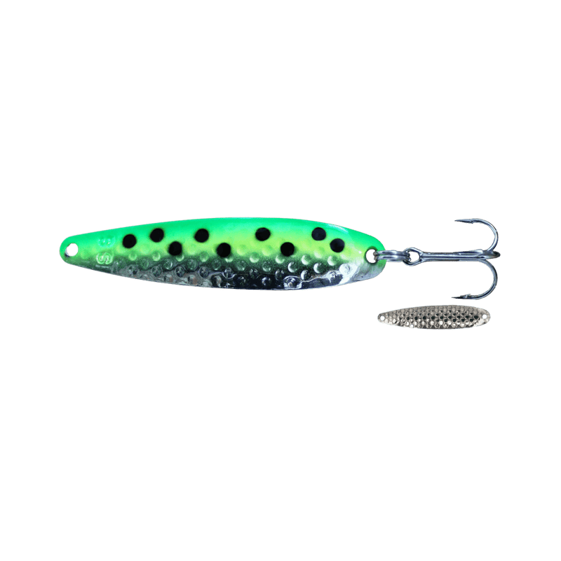 Load image into Gallery viewer, DREAMWEAVER TROLLING SPOONS Leopard Frog Dreamweaver Super Slim Spoon 3.75&quot;
