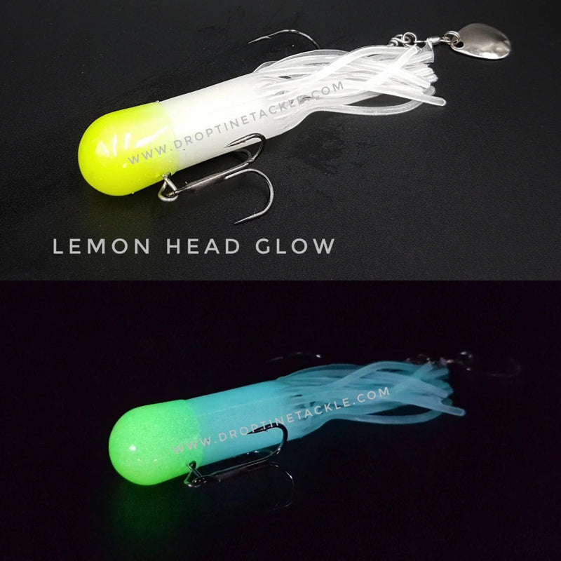 Load image into Gallery viewer, DROP TINE TACKLE Uncategorised 1.5OZ / Lemon Glow Drop Tine Hunger Strike Tube Jig 1.5oz
