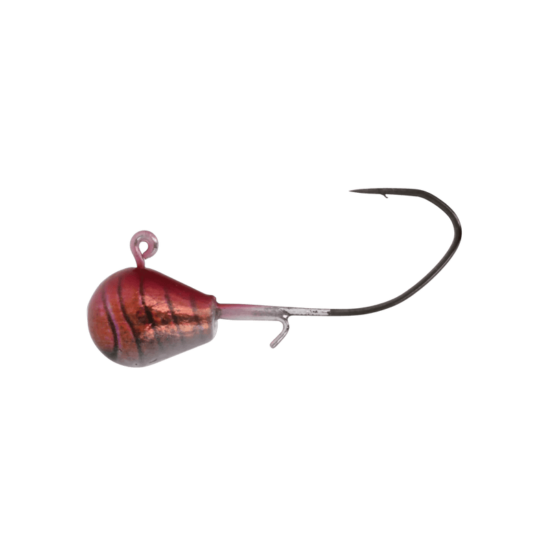 Load image into Gallery viewer, EAGLE CLAW ALL JIGS 1-4 / Red Craw Eagle Claw Lazer Sharp Pro-V Holographic Live Image Teardrop Jig
