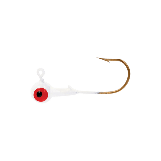 EAGLE CLAW WALLEYE/PERCH JIGS 1-16 / White Eagle Claw Ball Head Jig