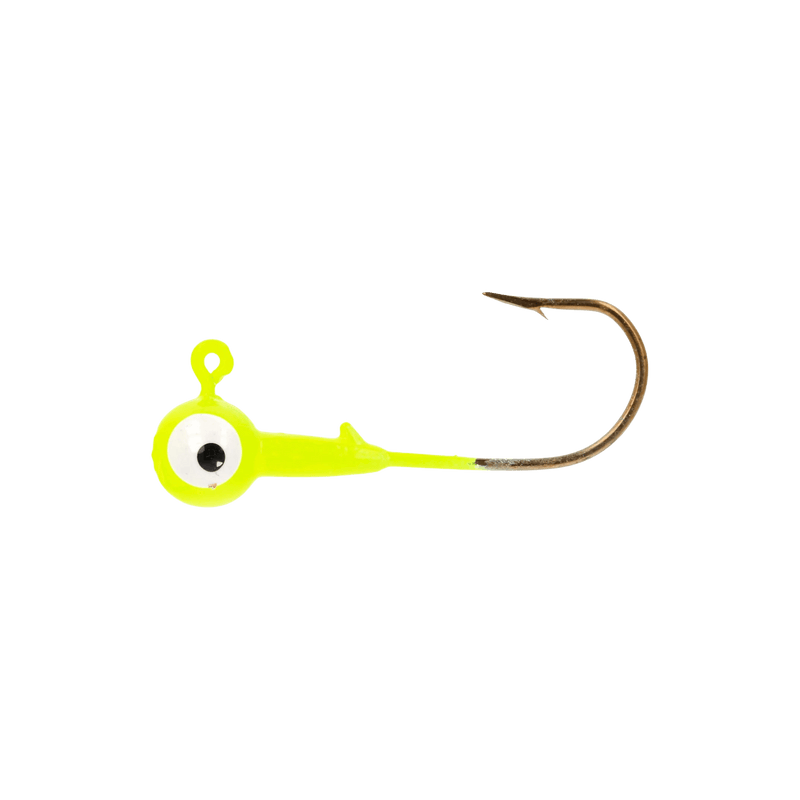 Load image into Gallery viewer, EAGLE CLAW WALLEYE/PERCH JIGS 1-4 / Chartreuse Eagle Claw Ball Head Jig
