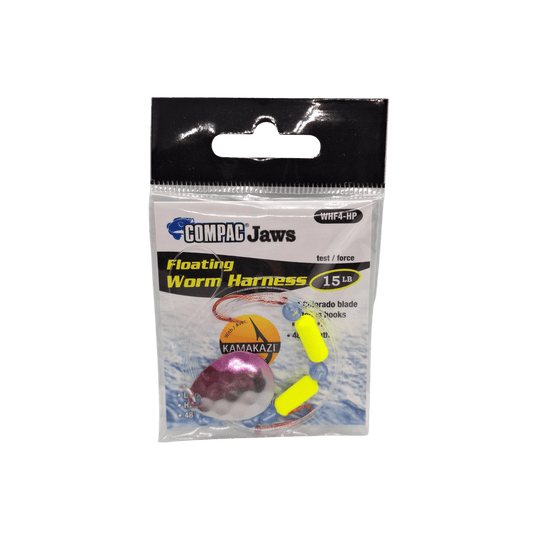 EMERY WORM HARNESS Hammered Purple Compac Floating Worm Harness