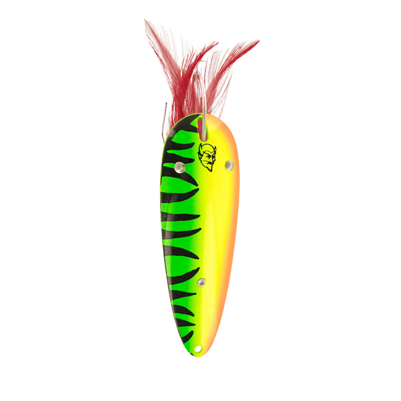 Load image into Gallery viewer, EPPINGER MUSKY/PIKE 1 oz / Firetiger-Brass Bk Dardevle Weedless Spoon 1oz
