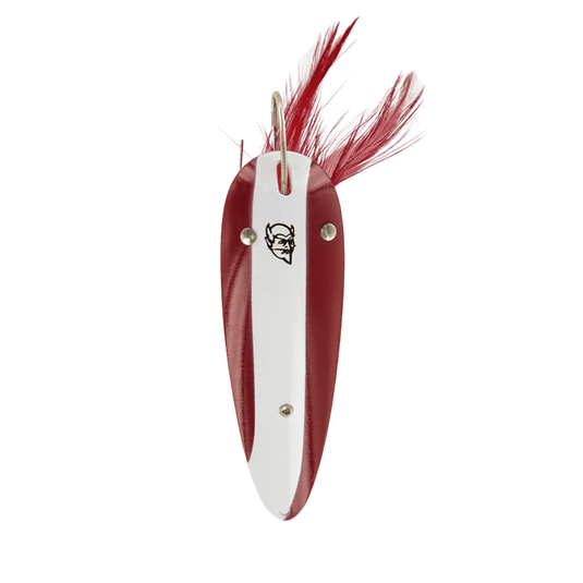 EPPINGER MUSKY/PIKE 1 oz / Red Devle-Brass Bk Dardevle Weedless Spoon 1oz