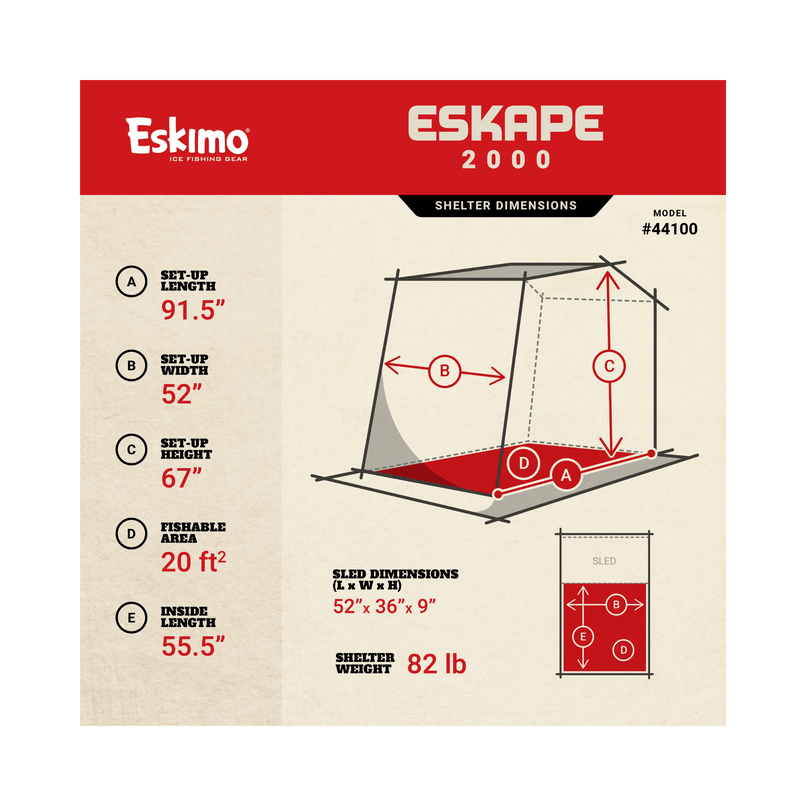 Load image into Gallery viewer, ESKIMO FLIP OVER SHELTERS Eskimo Eskape 2000 Ice Shelter
