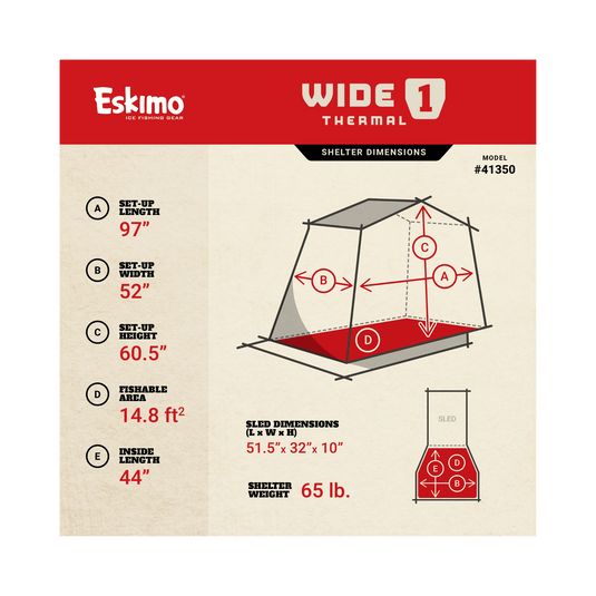 ESKIMO WIDE 1 THERMAL Eskimo Wide 1 Thermal Flip-Over Shelter