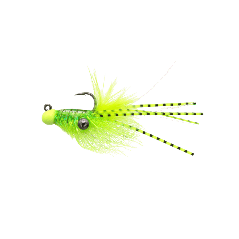 Load image into Gallery viewer, EUROTACKLE ICE JIGS Chartreuse Glow Euro Tackle Gamma Fly
