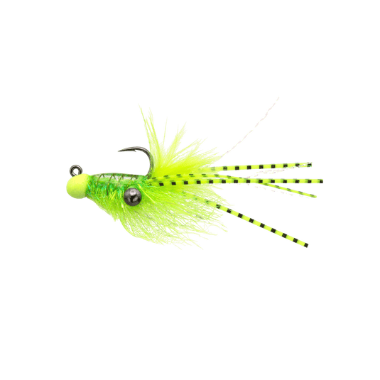 EUROTACKLE ICE JIGS Chartreuse Glow Euro Tackle Gamma Fly