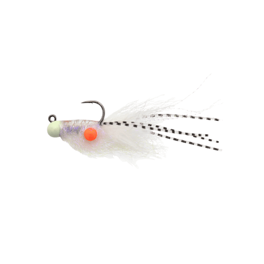 EUROTACKLE ICE JIGS White Glow Euro Tackle Gamma Fly
