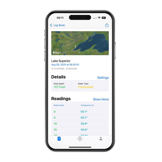 FISH HAWK DIGITAL AT DEPTH Fish Hawk TD Connect – Water Temperature & Depth Sensor