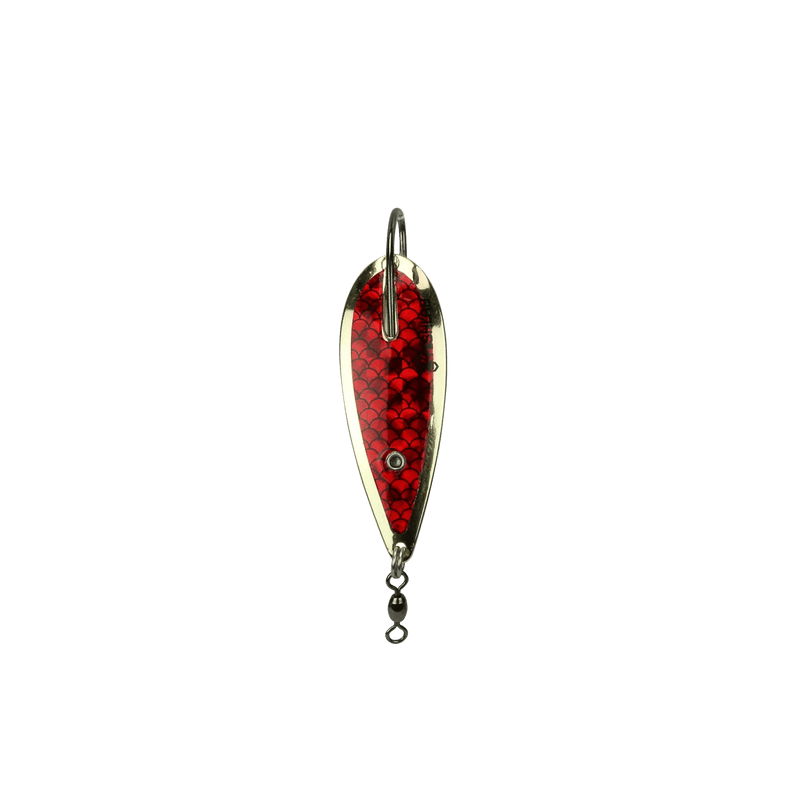 Load image into Gallery viewer, FISHLAB CASTING SPOONS 1-2oz / Gold Red Scale Fishlab Bio-Spoon Weedless
