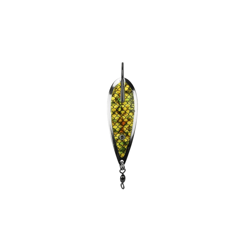 Load image into Gallery viewer, FISHLAB CASTING SPOONS 1-2oz / Silver Gold Scale Fishlab Bio-Spoon Weedless
