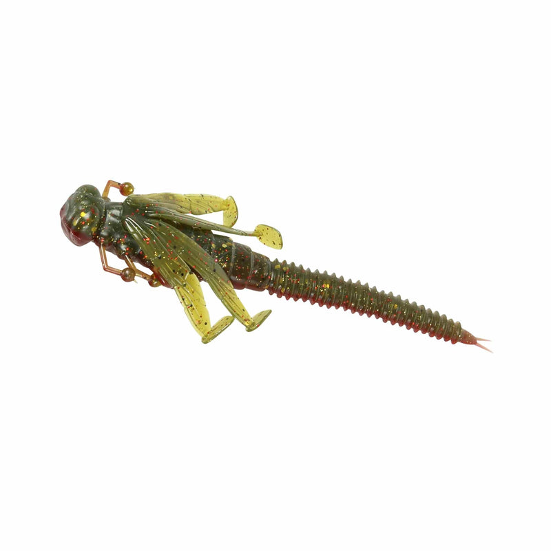 Load image into Gallery viewer, FISHLAB NED RIG 3.5&quot; / Green Pumpkin Copper Fishlab Fluttler Nymph
