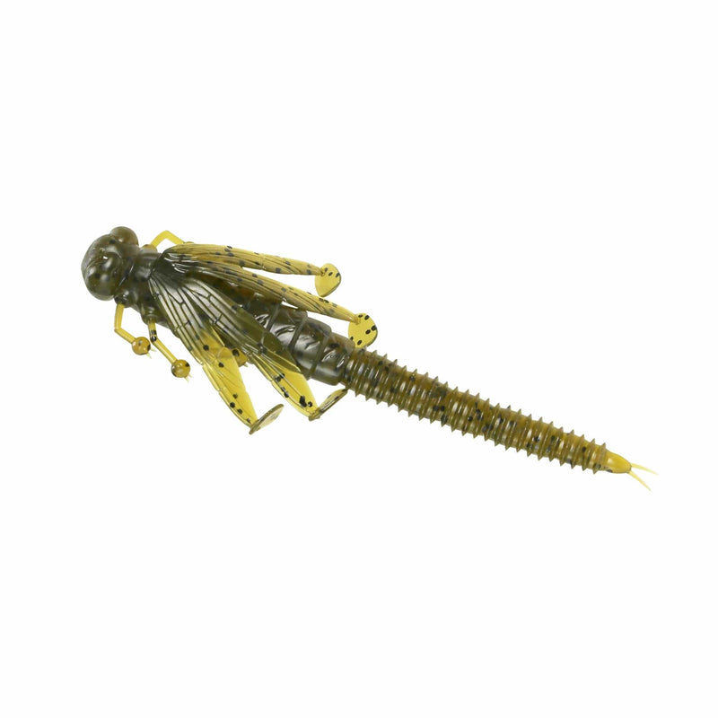 Load image into Gallery viewer, FISHLAB NED RIG 3.5&quot; / Green Pumpkin Fishlab Fluttler Nymph
