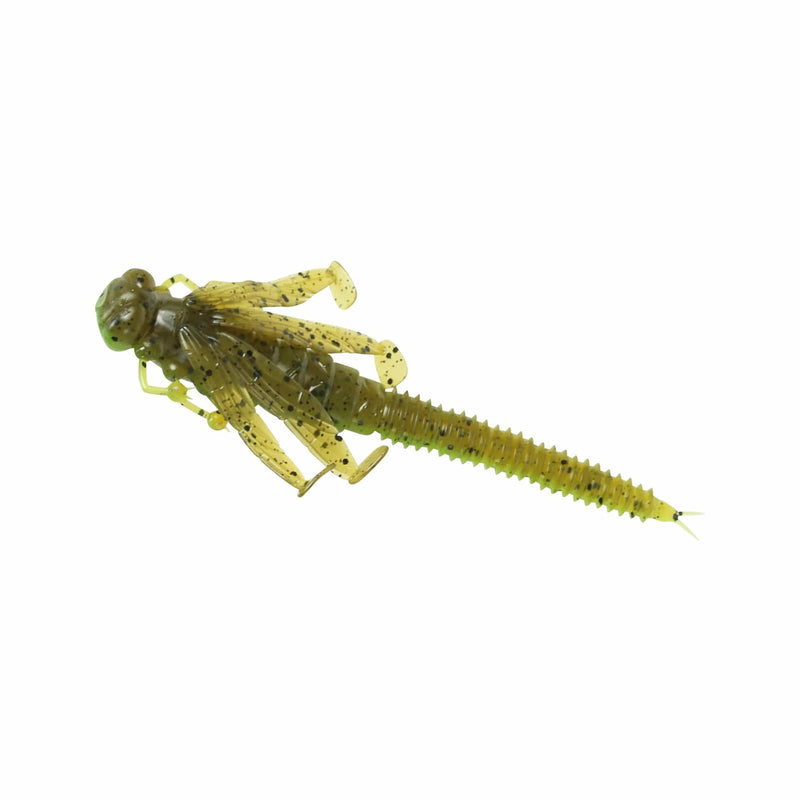 Load image into Gallery viewer, FISHLAB NED RIG 3.5&quot; / Green Pumpkin Laminated Fishlab Fluttler Nymph
