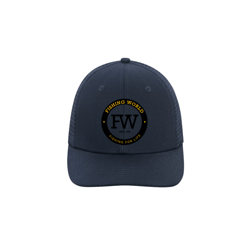 Load image into Gallery viewer, FW HATS Navy FW Trucker Hat
