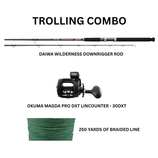 FW ROD & REEL COMBOS Daiwa/Okuma Trolling Combo