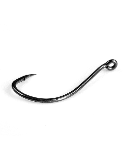 THKFISH 100pcs/box Fishing Hooks Drop Shot Hooks Wacky Worm Fish Hooks Size #3#2#1 1/0 2/0 Offset Circle Hooks for Fishing, Carbon