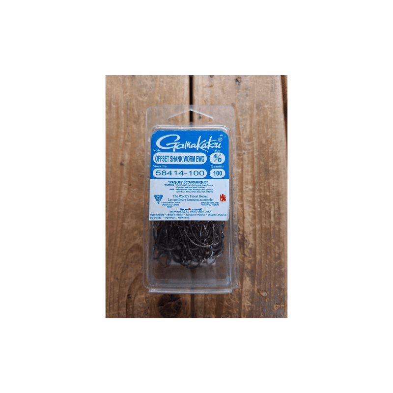 Load image into Gallery viewer, GAMAKATSU BASS HOOKS Gamakatsu Offset Shank Worm EWG (100 pk)
