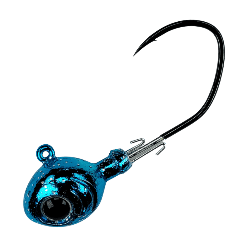 Load image into Gallery viewer, GAMAKATSU SWIM JIGS 3-4 / Chrome Blue Sparkle Gamakatsu Maxeye Jig Swim Head
