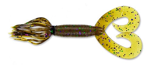 GARY YAMAMOTO CRAWS/CREATURE 2.5" / Green Pumpkin Green Purple Flake Yamamoto Baits DT Hula Grub