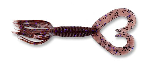 Load image into Gallery viewer, GARY YAMAMOTO CRAWS/CREATURE 4" / Cinnamon Black-Purple Yamamoto Baits DT Hula Grub
