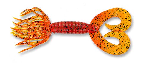 Load image into Gallery viewer, GARY YAMAMOTO CRAWS/CREATURE 4" / Pumpkin Black-Green Flake Yamamoto Baits DT Hula Grub
