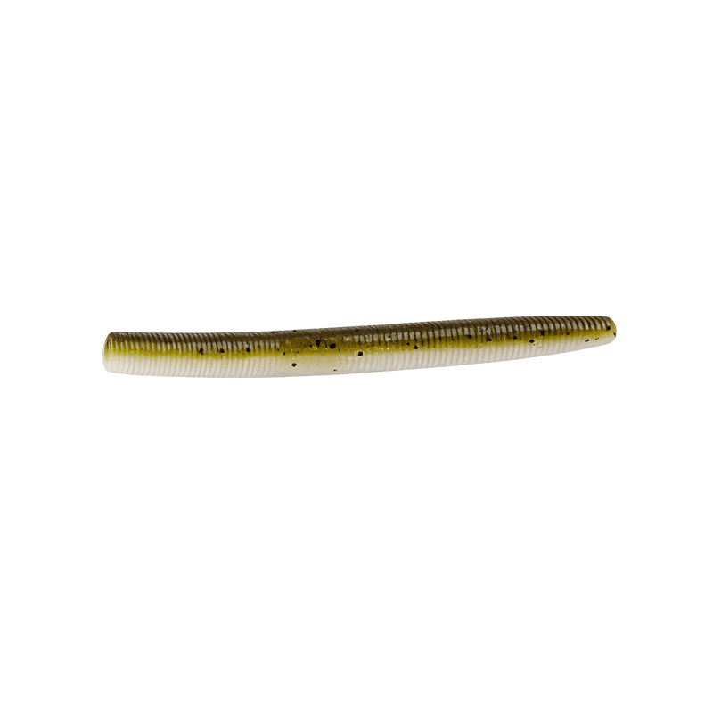 Load image into Gallery viewer, GARY YAMAMOTO SOFT STICK BAITS 4" / 981 - Green Pumpkin/White Laminate Yamamoto Baits 4" Senko
