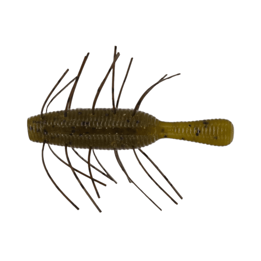 GARY YAMAMOTO URCHIN / DICE BAITS 2.5 / 297-Green Pumpkin Black Flake Yamamoto Baits Fuzzy Nuki