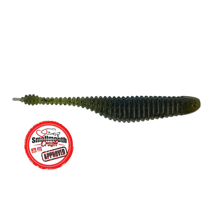 Load image into Gallery viewer, GREAT LAKES FINESSE DROP SHOT 2.75&quot; / Green Pumpkin Great Lakes Finesse Drop Minnow
