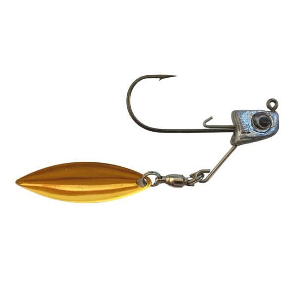Load image into Gallery viewer, GREAT LAKES FINESSE SWIMBAIT JIGS 3-16 / The OG  (Gold Blade) Great Lakes Finesse Sneaky Underspin Jig

