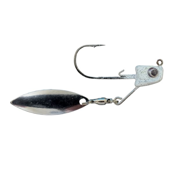 Load image into Gallery viewer, GREAT LAKES FINESSE SWIMBAIT JIGS 3-16 / White Shad Great Lakes Finesse Sneaky Underspin Jig
