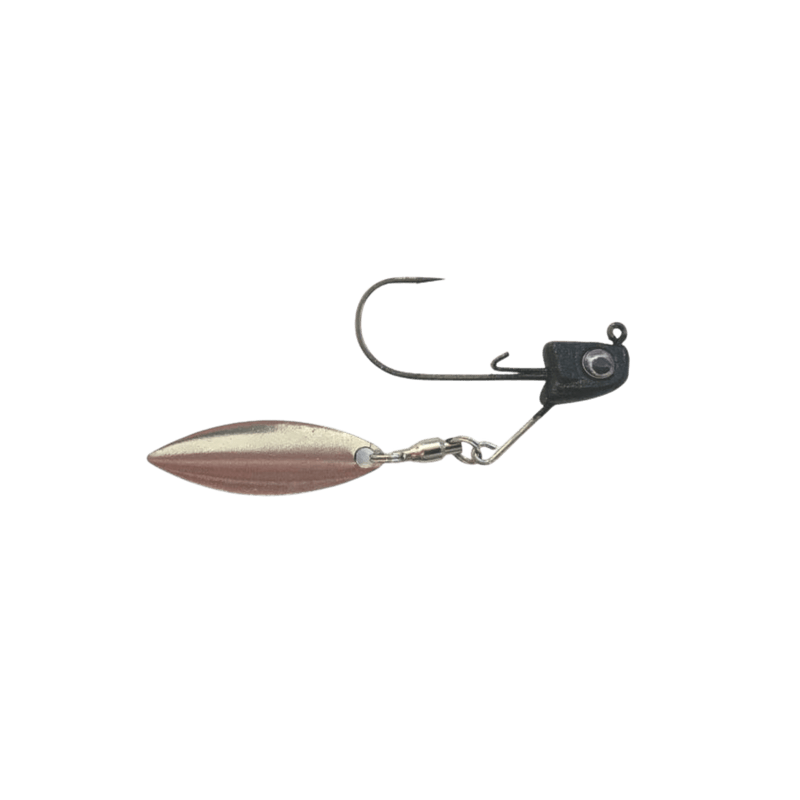Load image into Gallery viewer, GREAT LAKES FINESSE SWIMBAIT JIGS Matte Black / 3-16 / 1-0 Great Lakes Finesse Sneaky Underspin Jig
