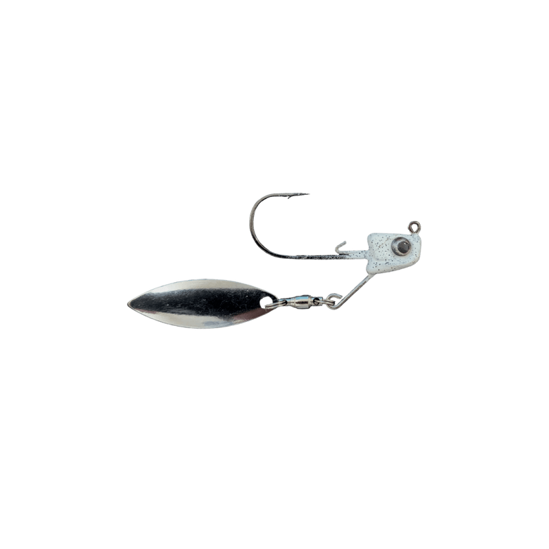 Load image into Gallery viewer, GREAT LAKES FINESSE SWIMBAIT JIGS White Shad / 3-16 / 1-0 Great Lakes Finesse Sneaky Underspin Jig
