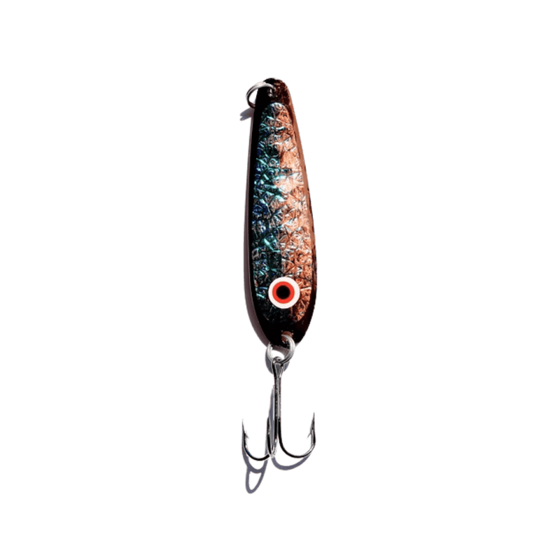 Load image into Gallery viewer, GREAT LAKES SPOON 3.25 COPPER Black and Copper Great Lakes Spoon Copper Walleye Series
