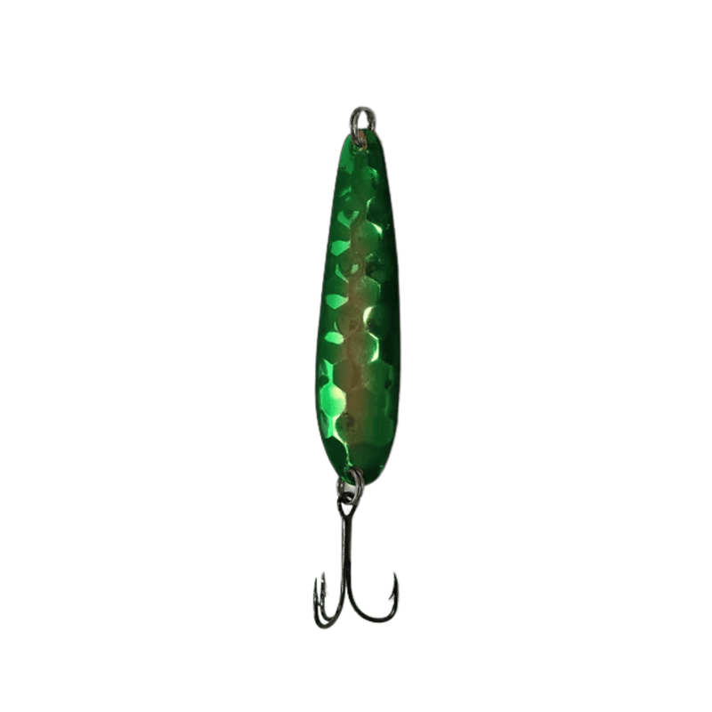 Load image into Gallery viewer, GREAT LAKES SPOON 3.25 COPPER Green Monkey Puke Great Lakes Spoon Copper Walleye Series
