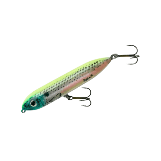 Heddon Super Spook Jr. Topwater Bait - Black/Chartreuse Gold, 3.5", Model X923624